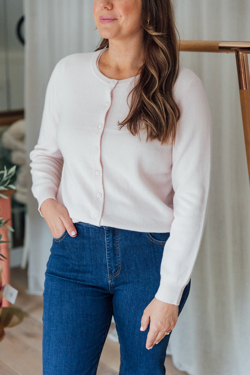 Cashmere Cardigan | Pale Pink