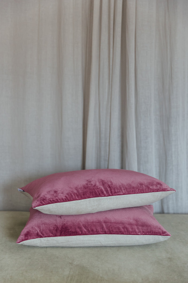 Oblong Velvet Cushion | Pomegranate