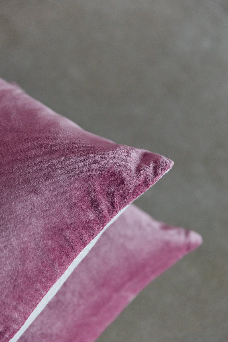 Oblong Velvet Cushion | Pomegranate