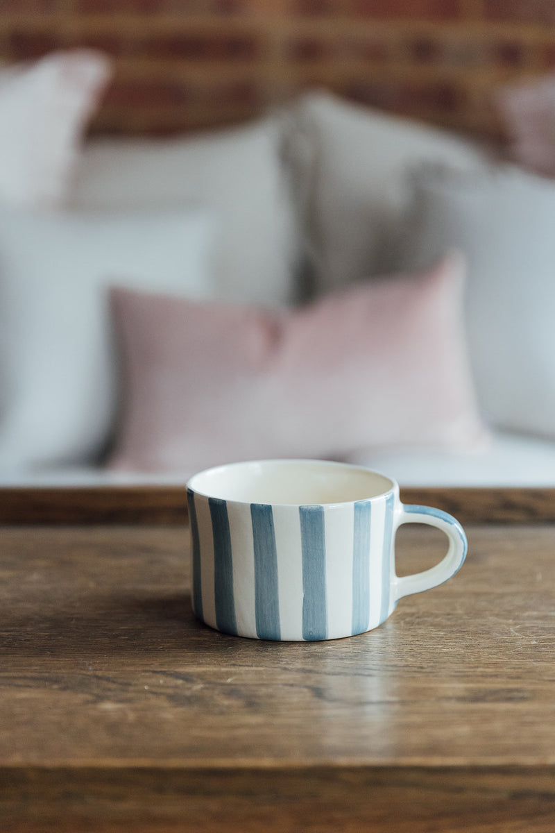 Candy Stripe Coffee Mug | Dove Grey