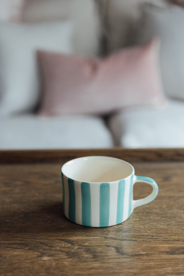 Candy Stripe Coffee Mug | Mint