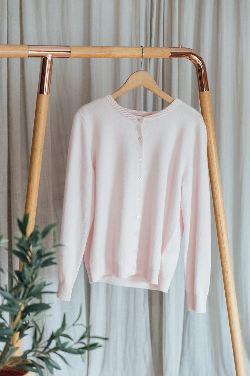 Cashmere Cardigan | Pale Pink