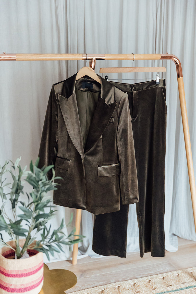 Velvet Jacket | Khaki