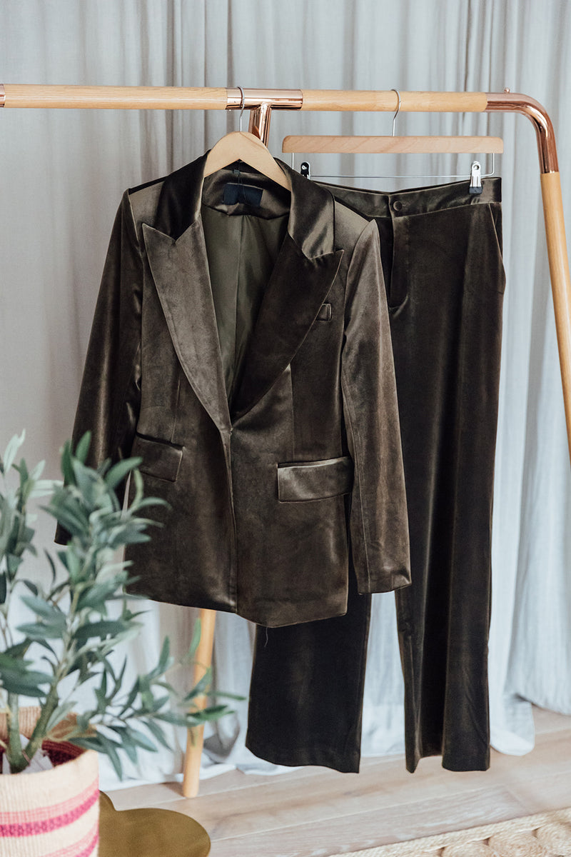 Velvet Jacket | Khaki