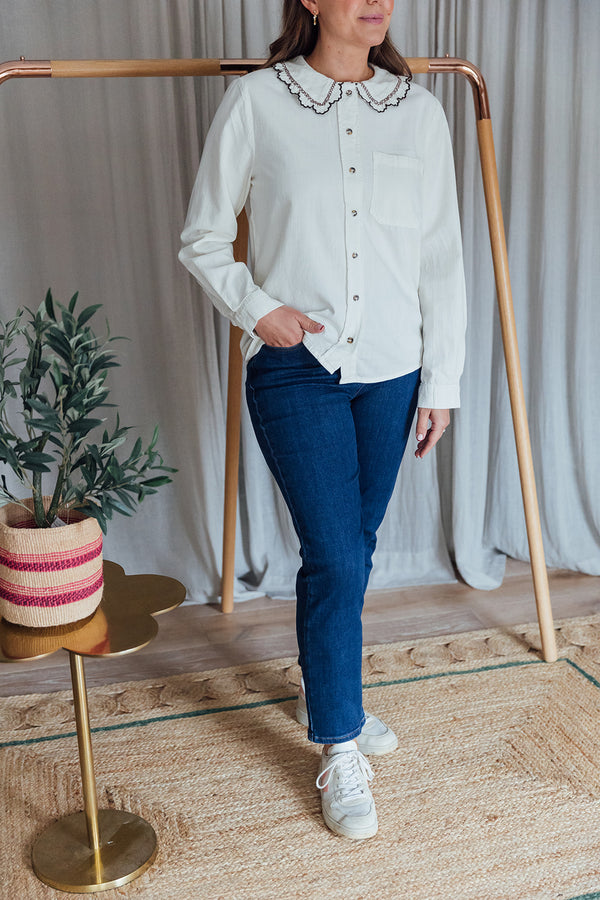 Delilah Blouse | Ecru