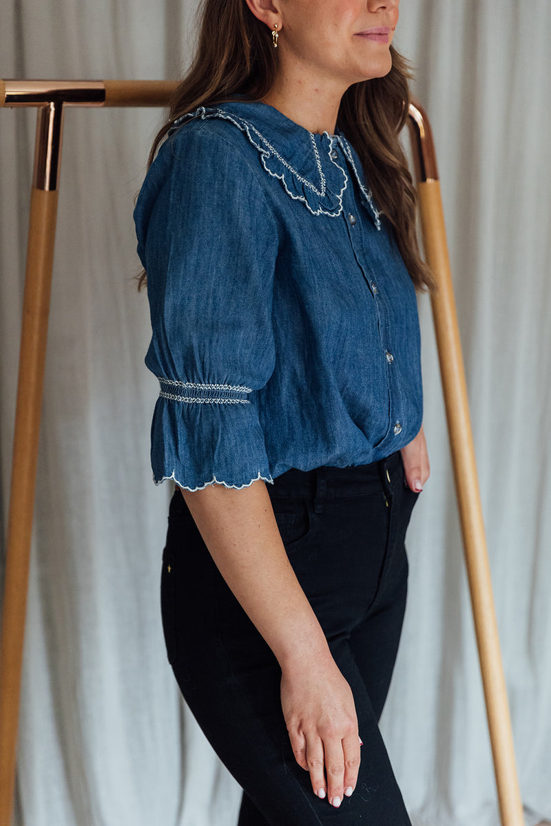 Daisy Blouse | Indigo Denim