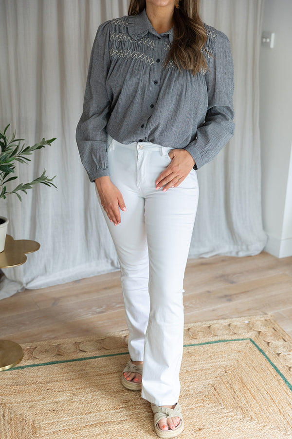 Chrissy Flared Jeans | White