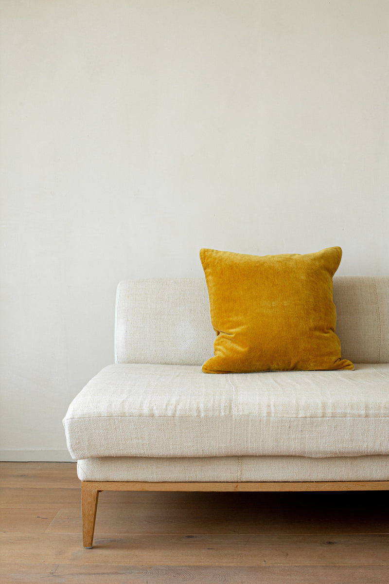 Square Velvet Cushion | Turmeric